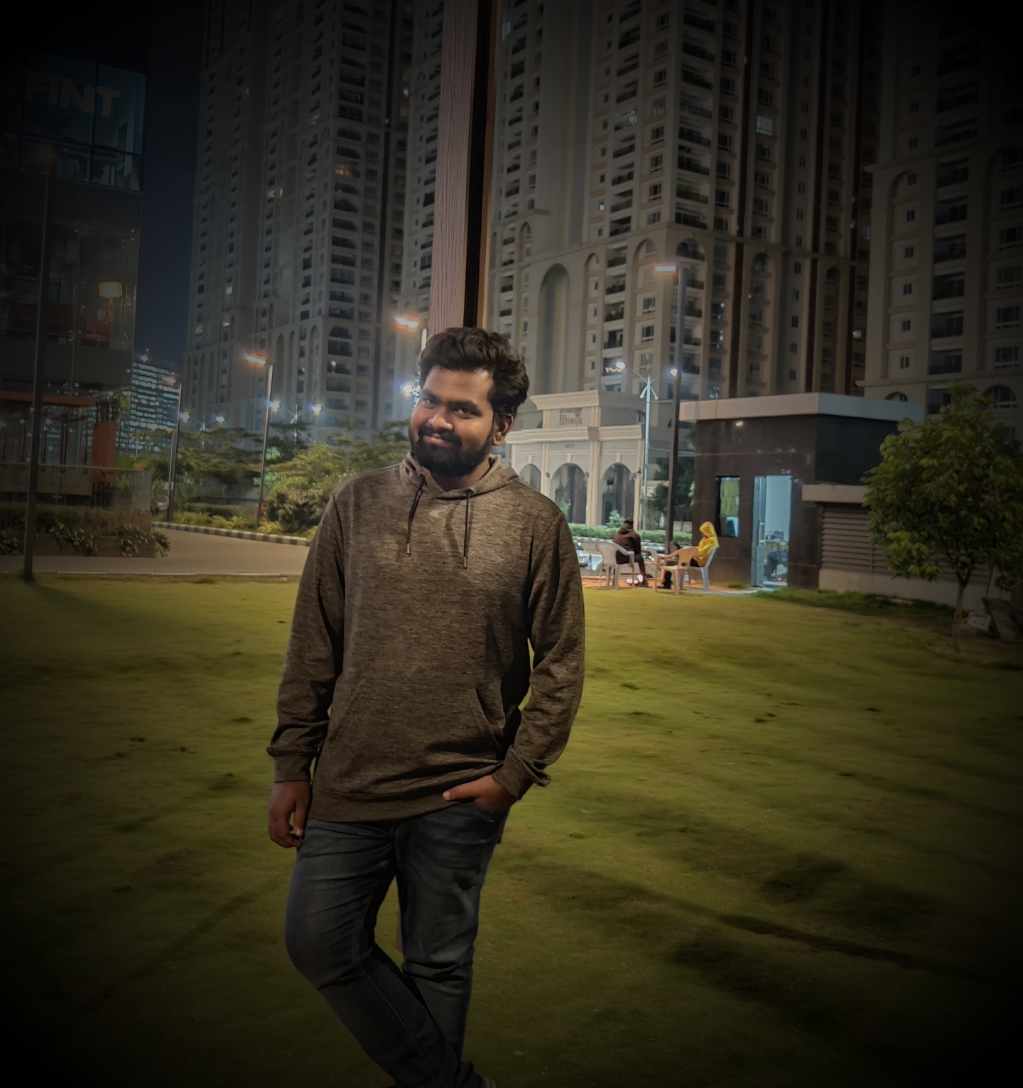 Pavan Standing at Telangana Tech park